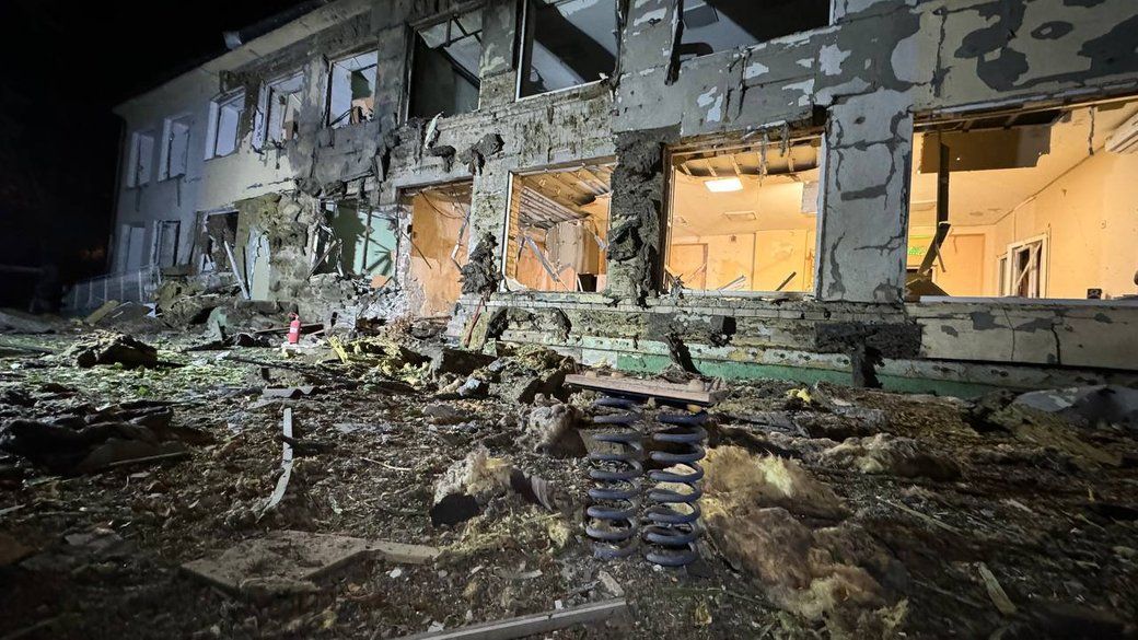 Russian drone strike destroys most of kindergarten in Zaporizhzhia