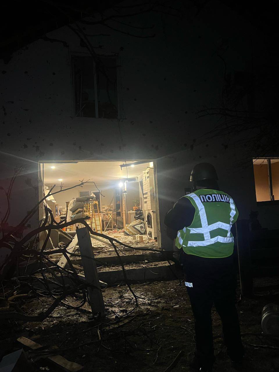 Wounded person in Fastiv district after attack, houses damaged