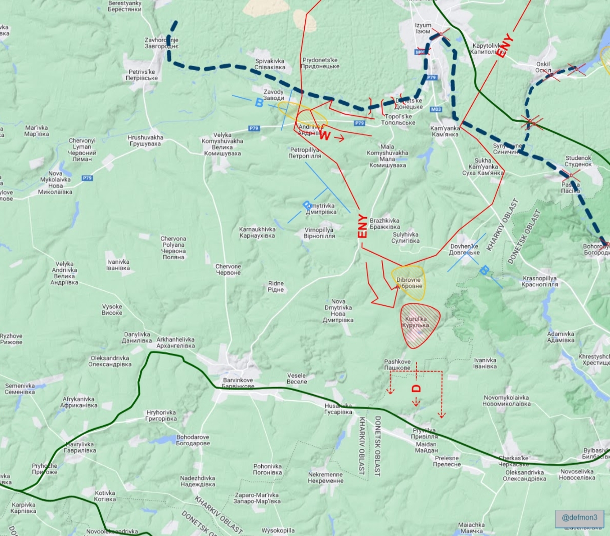 Russian forces capture Kurul’ka, key railway to Slovyansk threatened