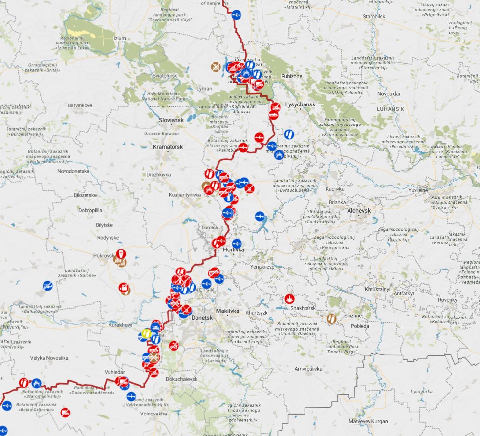 Russian pressure on various fronts: Kreminna, Bakhmut, Avdiivka, Marinka-Novomykhailivka