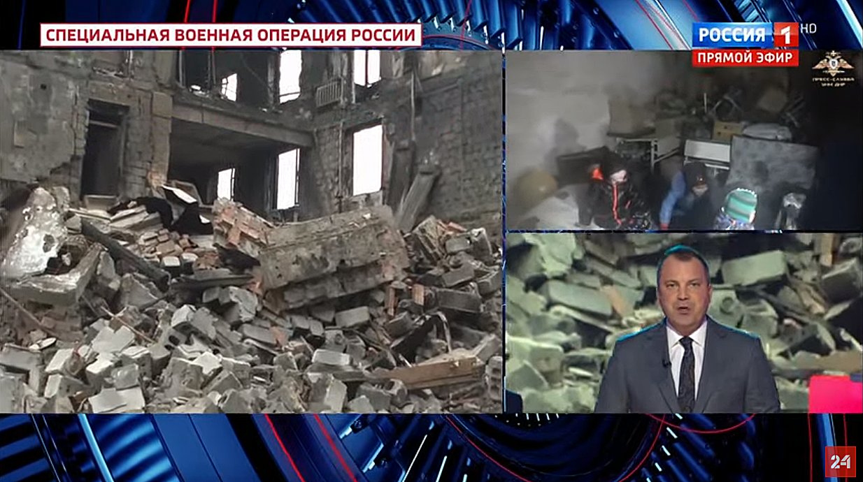 Russian TV denies strikes on Ukrainian civilians