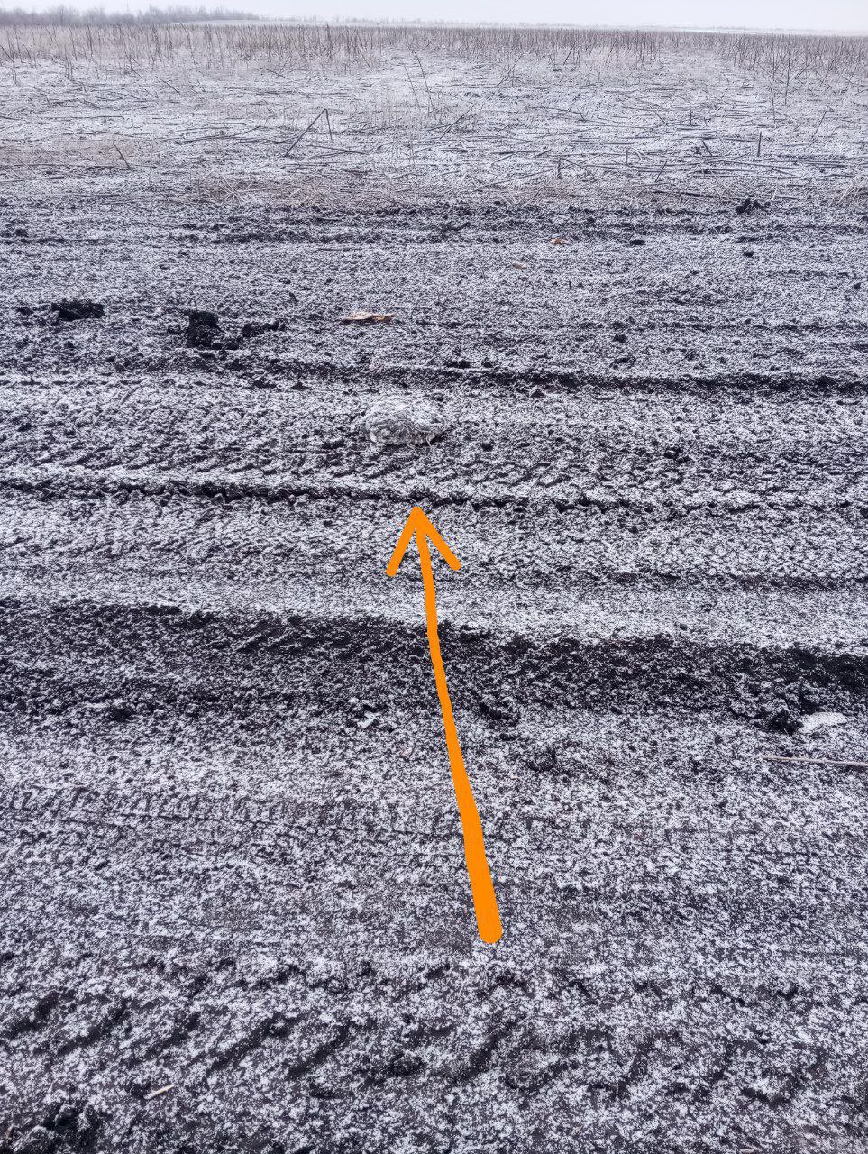 Tank mines TM-62 camouflaged with foam and ground color