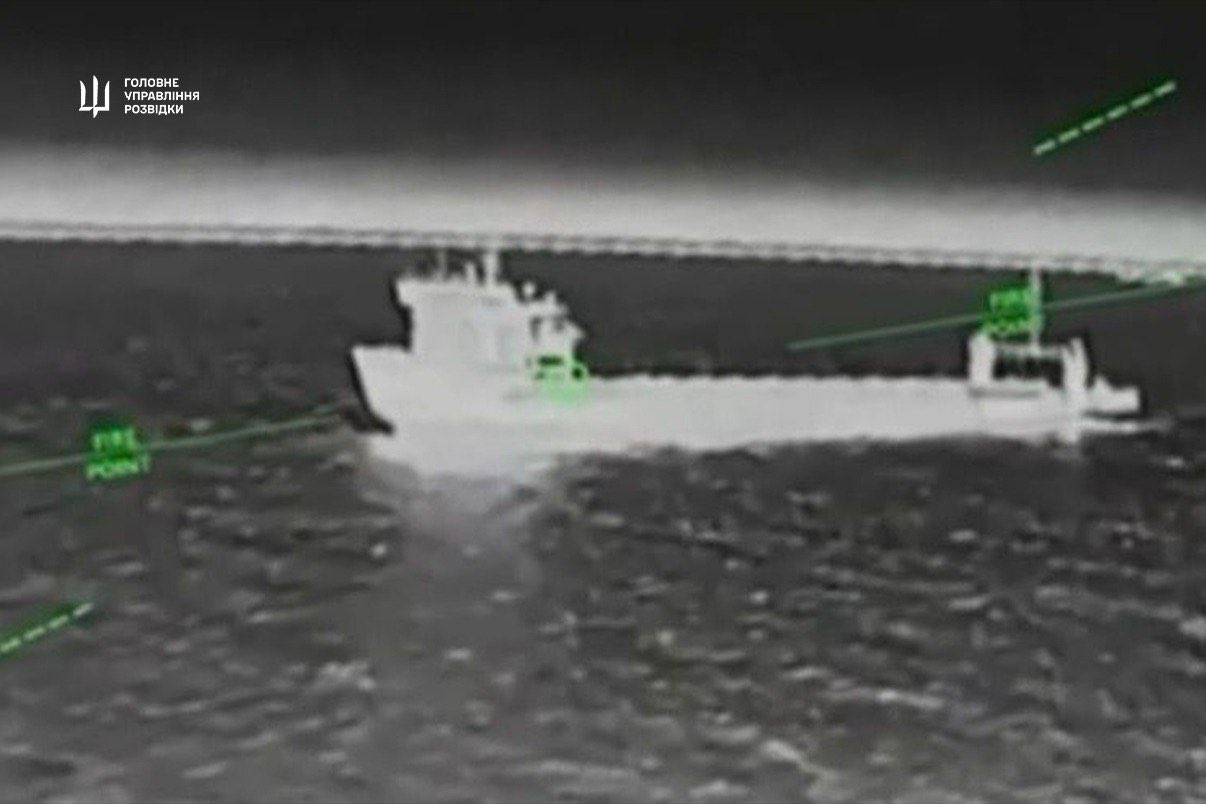 GUR strikes two Russian logistic vessels