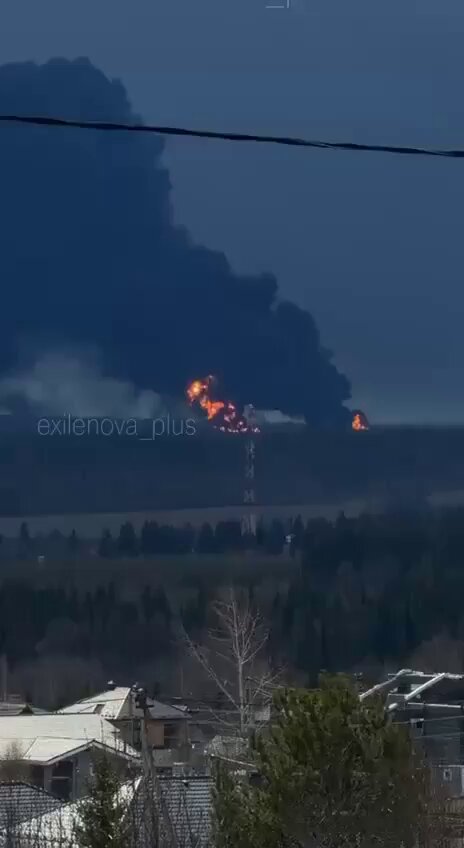 SBU Drone Strike Sparks Major Fire at Russian Oil Station Near Perm