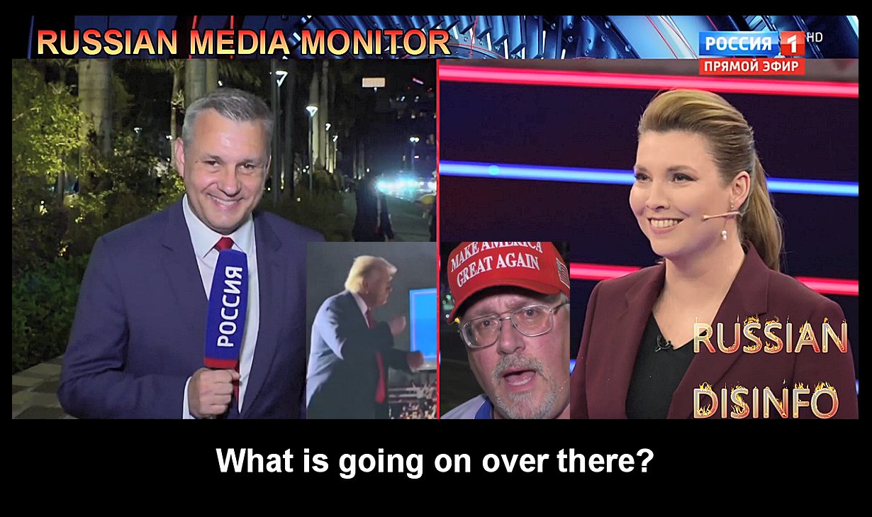 Russian state TV celebrates Trump win, blames racism for Harris loss