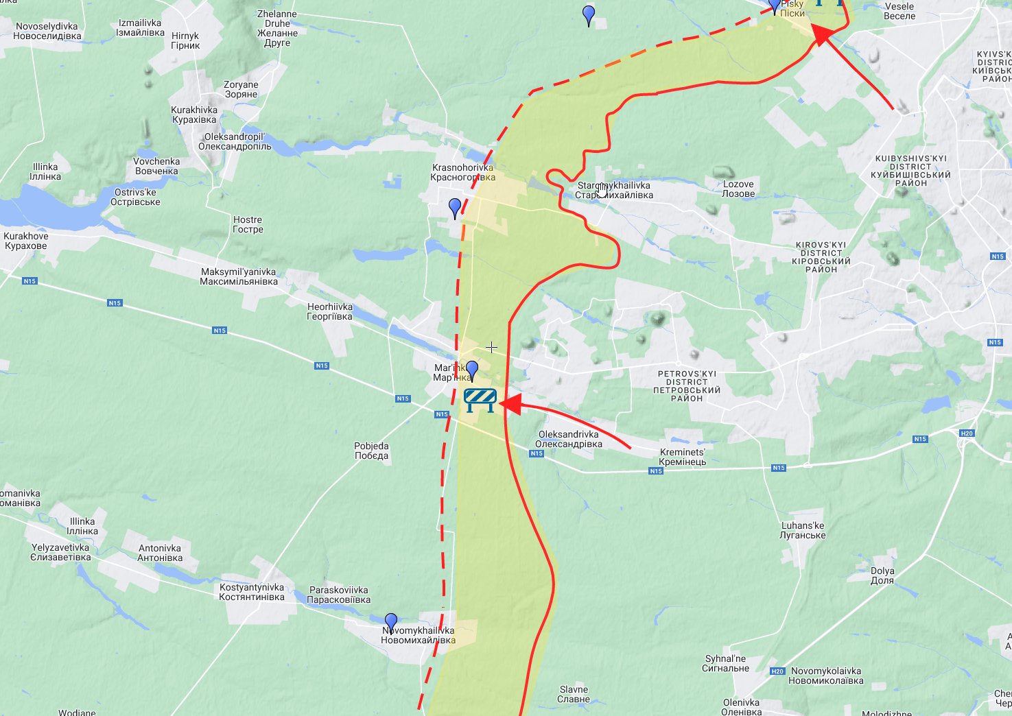 Ukrainian defenders repel attack in Donetsk