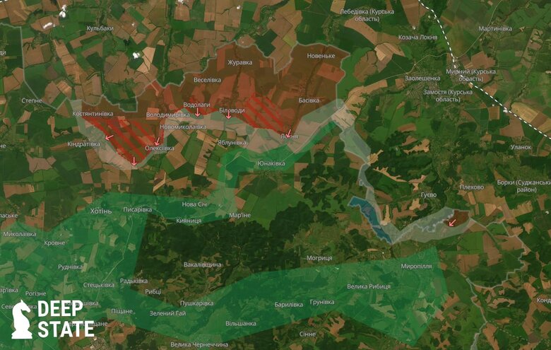 Russian troops advance in Sumy region, occupy northern Alekseyevka, pressuring Yablunivka-Yunakovka