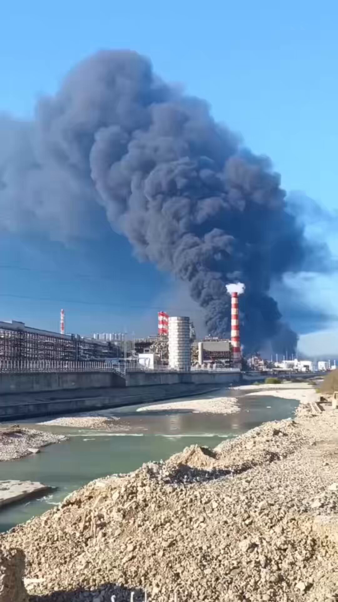 Morning View of Tuapse After Overnight Strikes