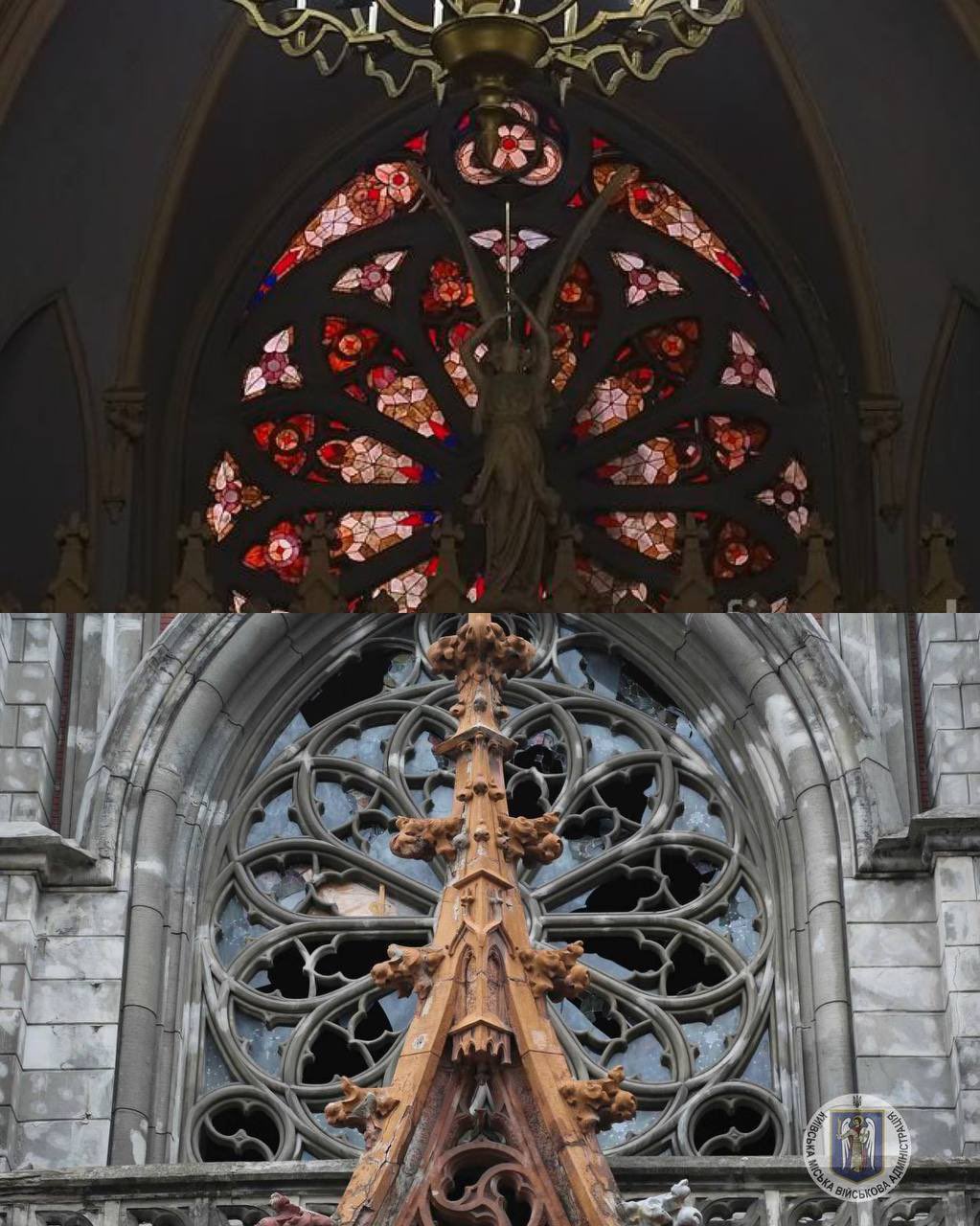 Russian missile damages 125-year-old Kyiv cathedral, destroys stained glass