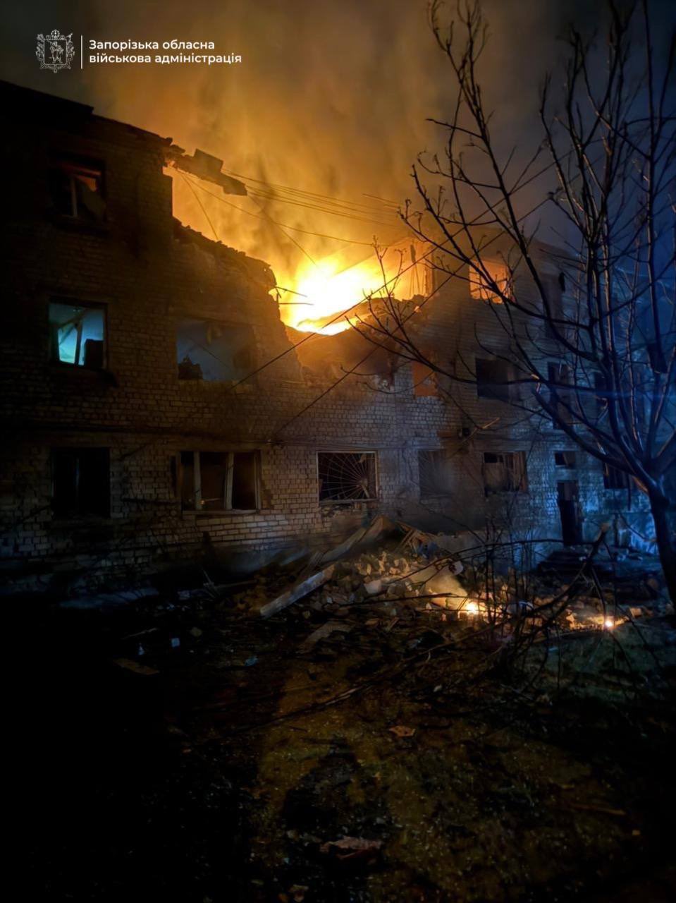 Russian drone strike kills one in Zaporizhzhia residential area