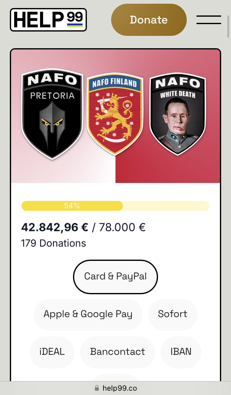 54% already! Thank you! Let’s finish and send the trucks to Ukraine
