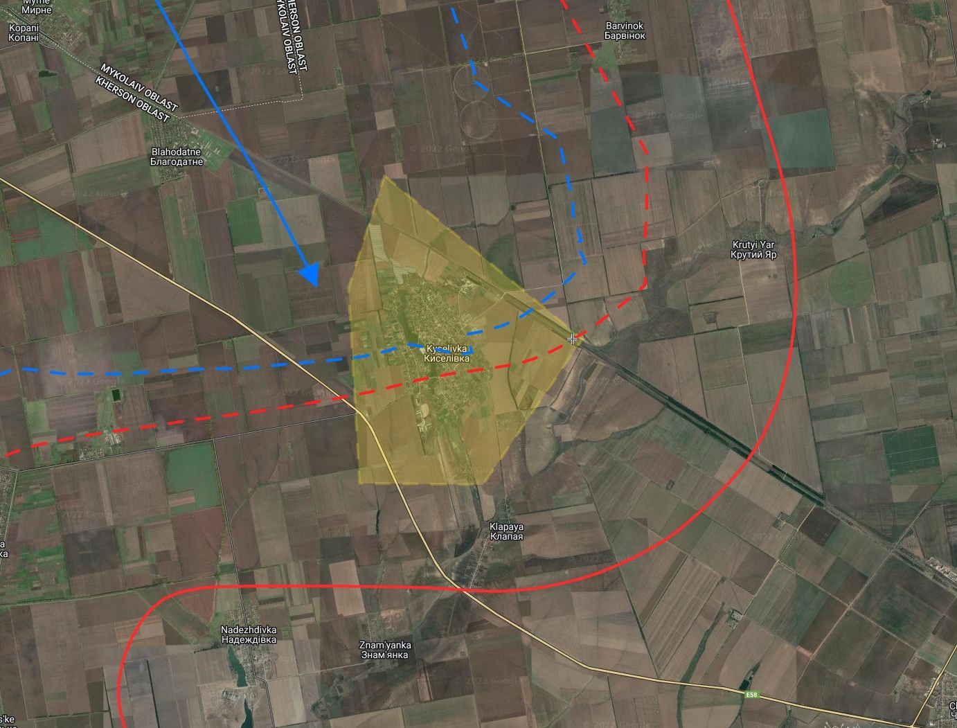 Rumors of Ukrainian capture of Kyselivka near Kherson unconfirmed