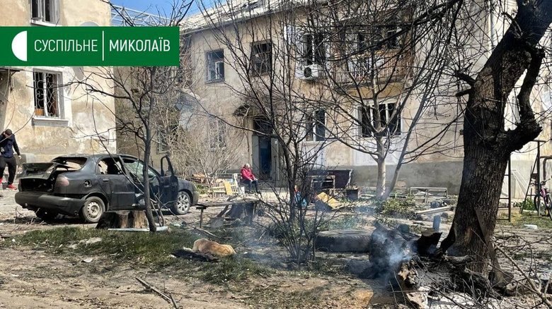 Consequences of enemy shelling in Mykolaiv