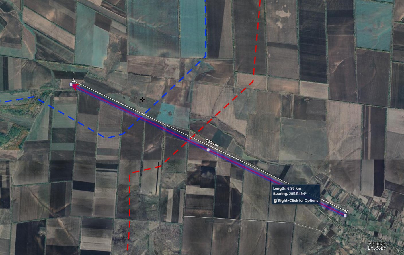 Russians advancing from the east, impacting UA control of treelines south of the road.