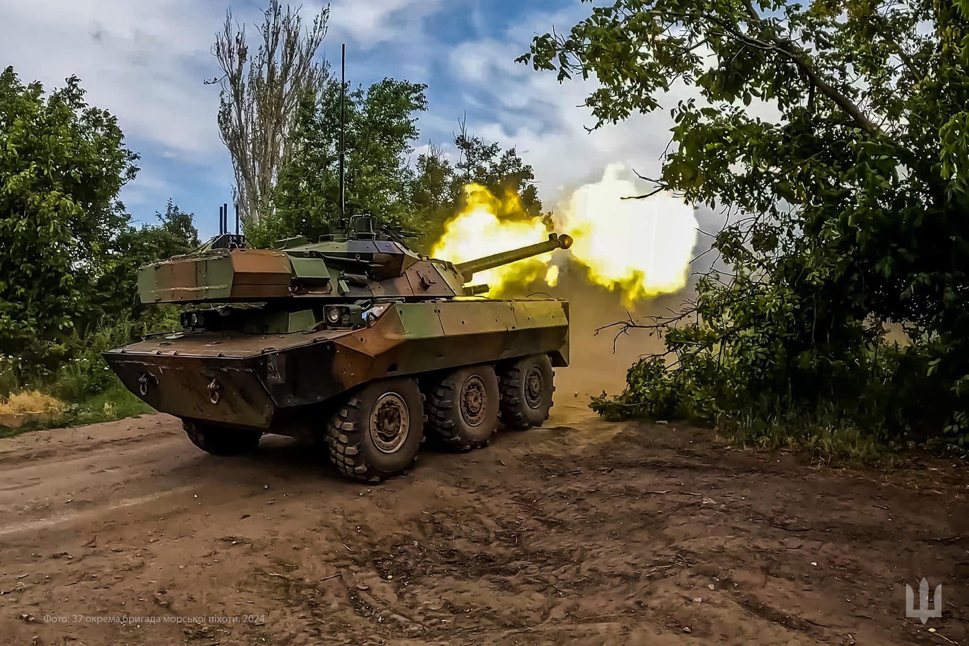 French AMX-10RC in service of 37th Marine Brigade