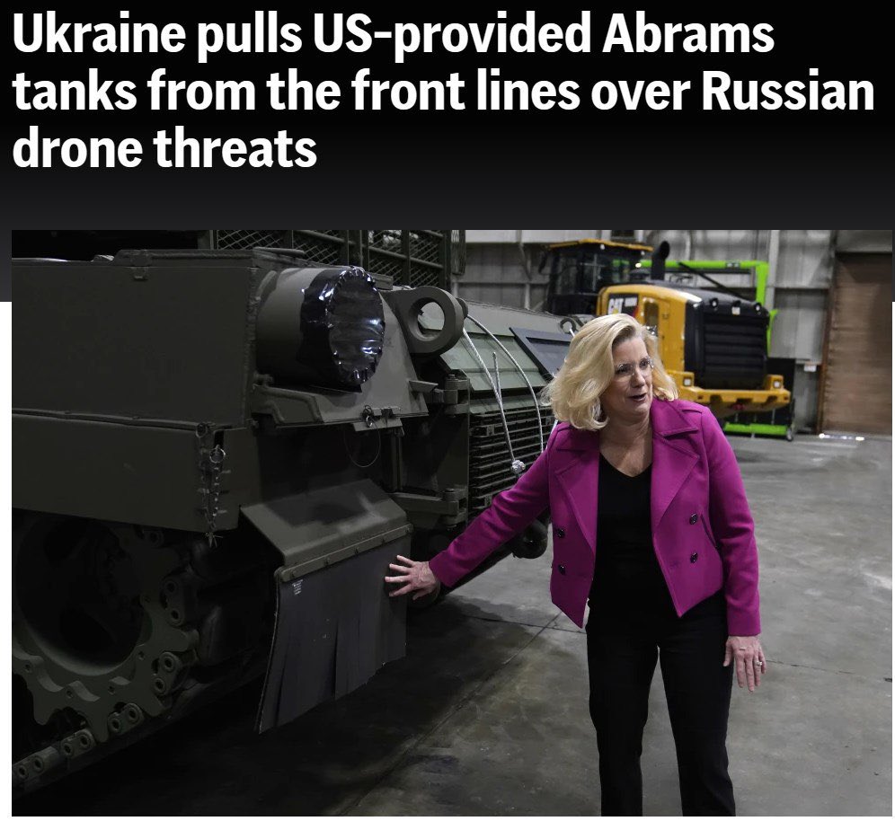 Abrams tanks withdrawn from front line due to drone threat, US officials say