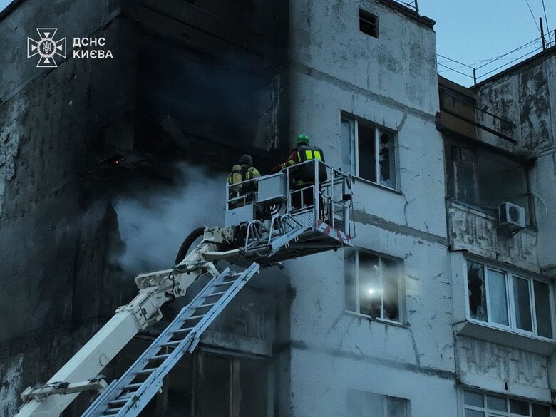 Fire eliminated after Shahed attack on Kyiv