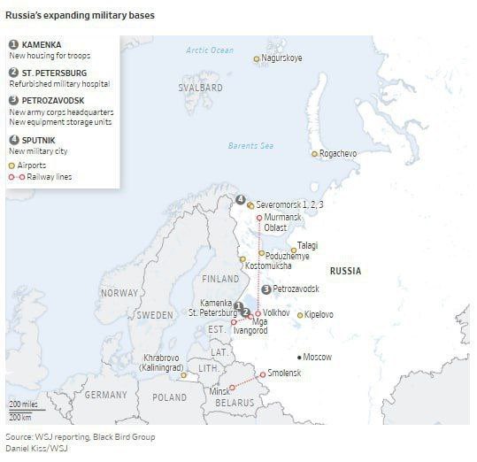 Russia expands military bases near Finnish border, signaling potential NATO war preparations
