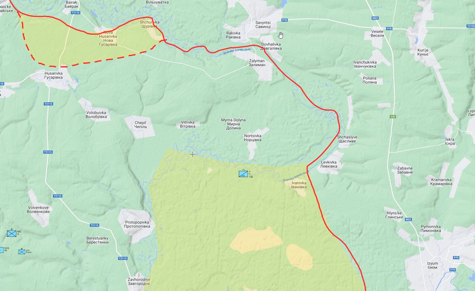 Russian MoD says Ukrainian 132nd Recon Battalion crossed Siverskyi Donets