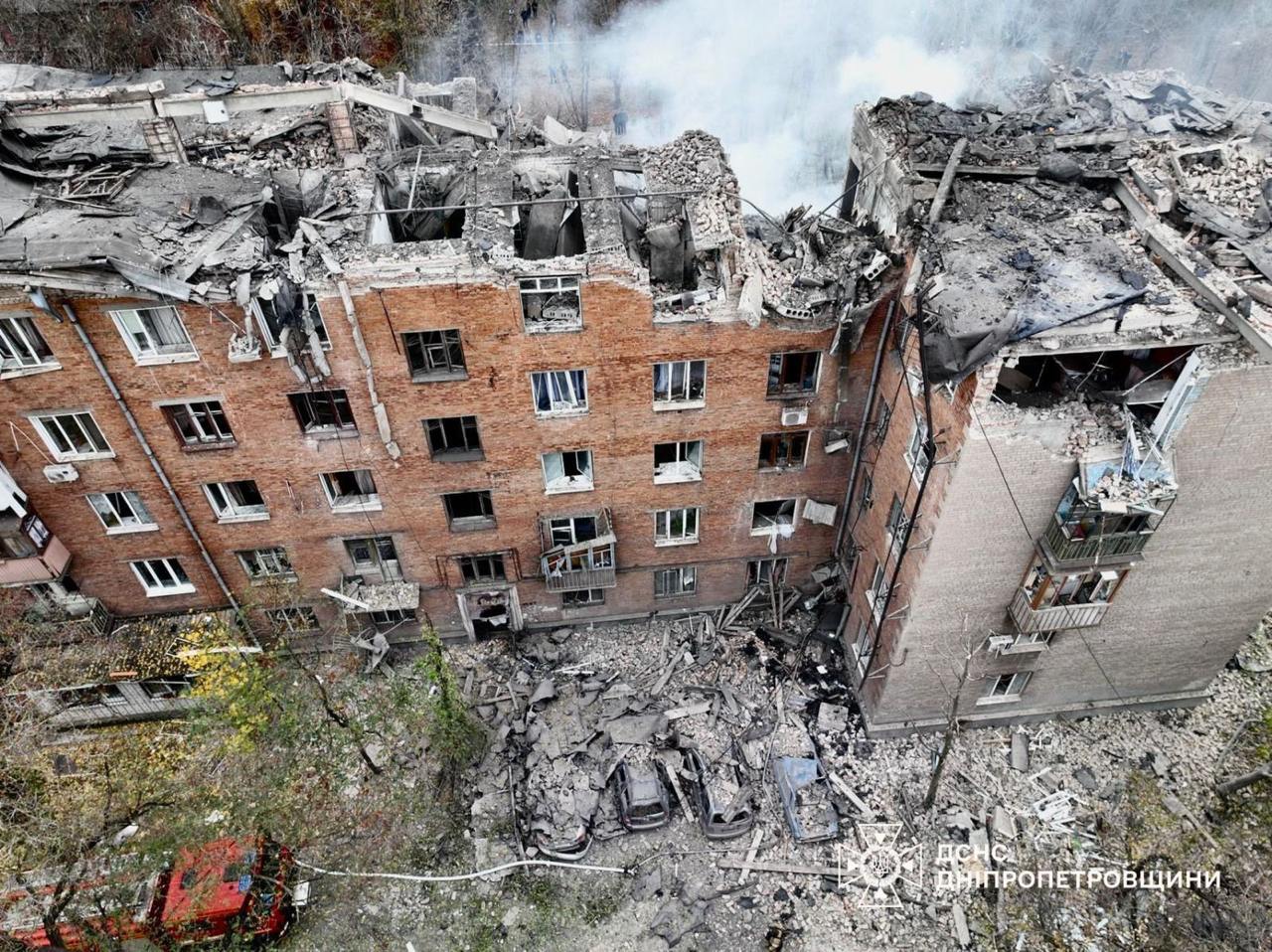 Damage to apartment building in Kryvyi Rih confirmed by GeoConfirmed