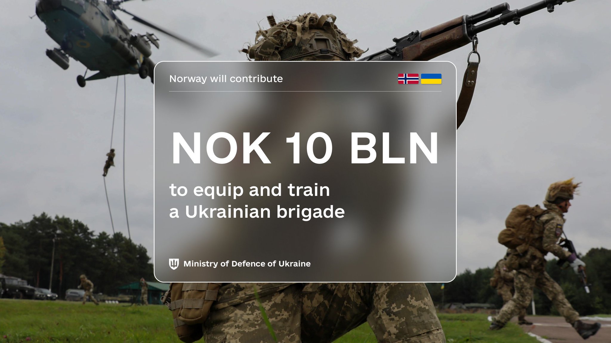 Norway helps equip and train Ukrainian brigade