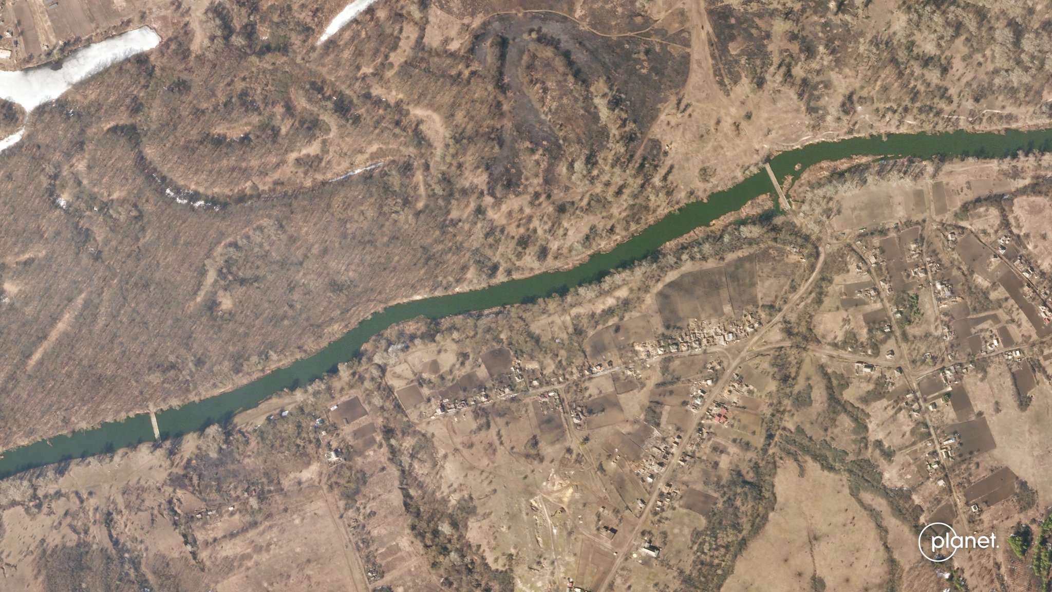 Floating bridges over Donets near Izium