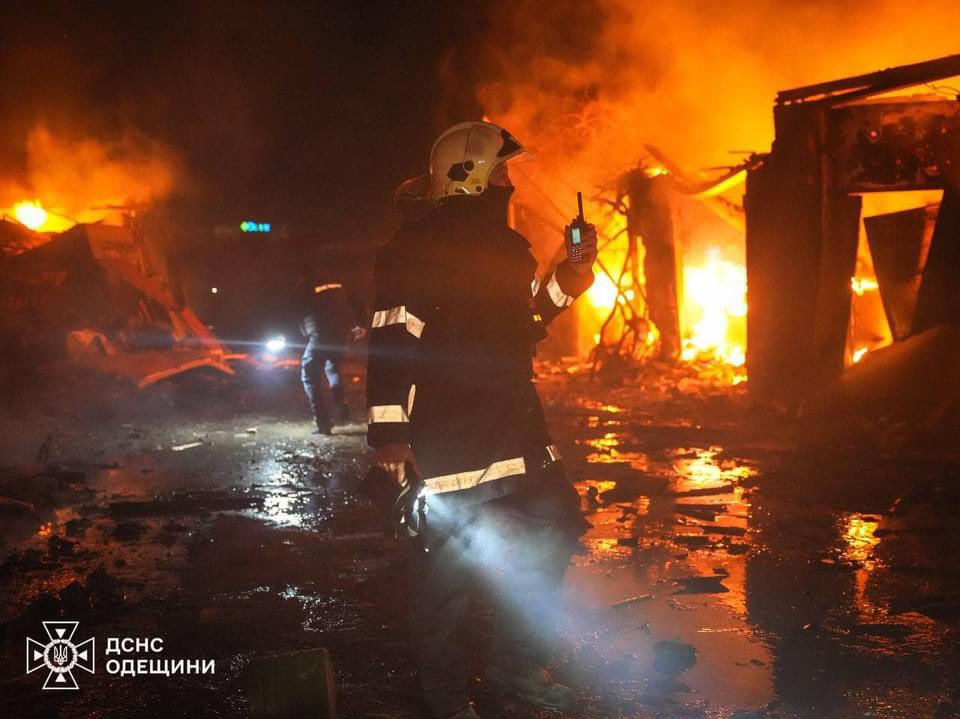 Russian drone attack on Odesa leaves victims, damages buildings