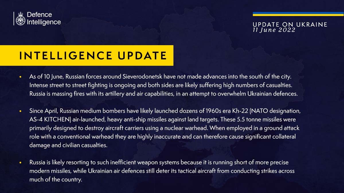 UK: Russia runs low on precision missiles, uses inaccurate 5.5-ton ones