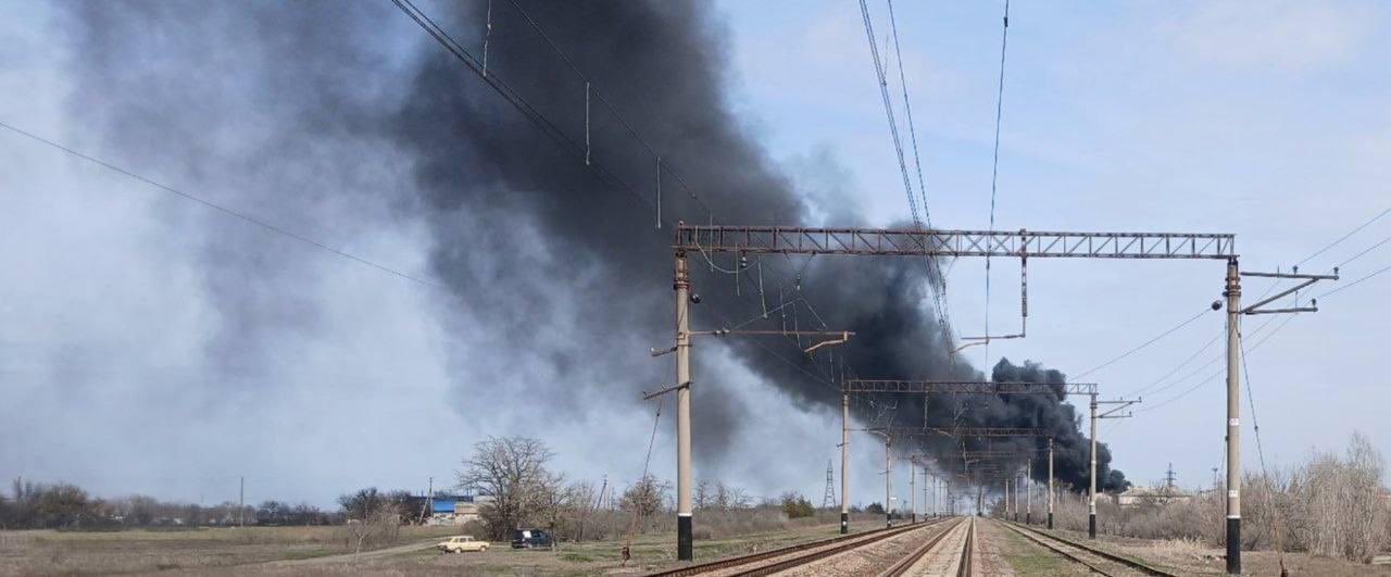 Ukrainian attack causes railway infrastructure fire
