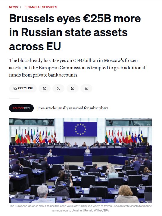 EU seeks to attract €25bn in Russian assets