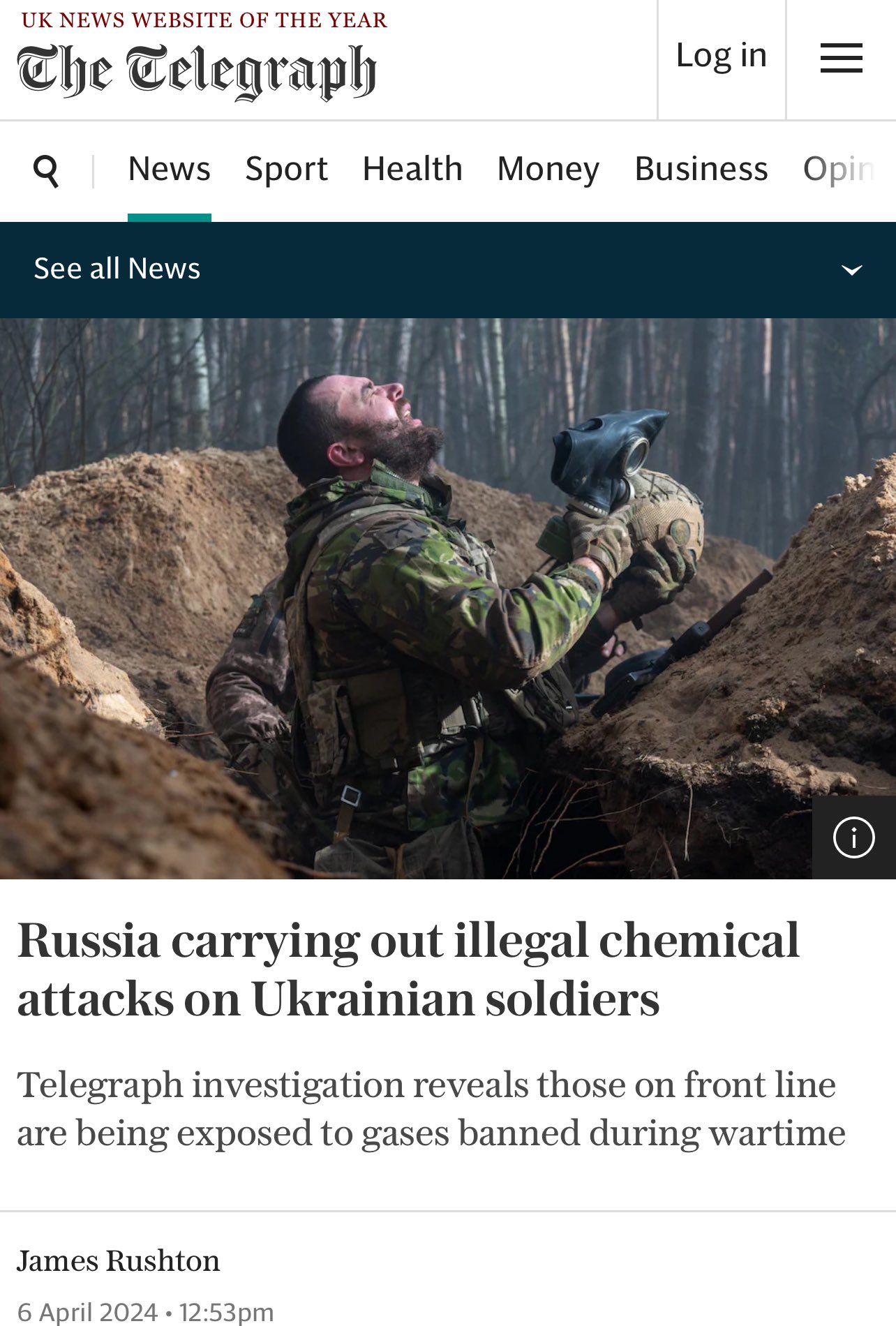 Russia accused of illegal chemical attacks on Ukrainians
