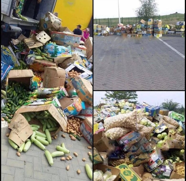Росіяни блокують Запоріжжя: овочі викинуто на блокпосту