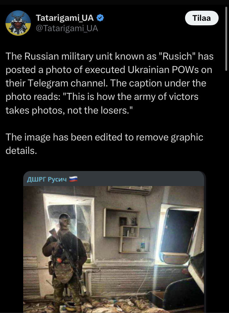 New barely reported Russian war crime
