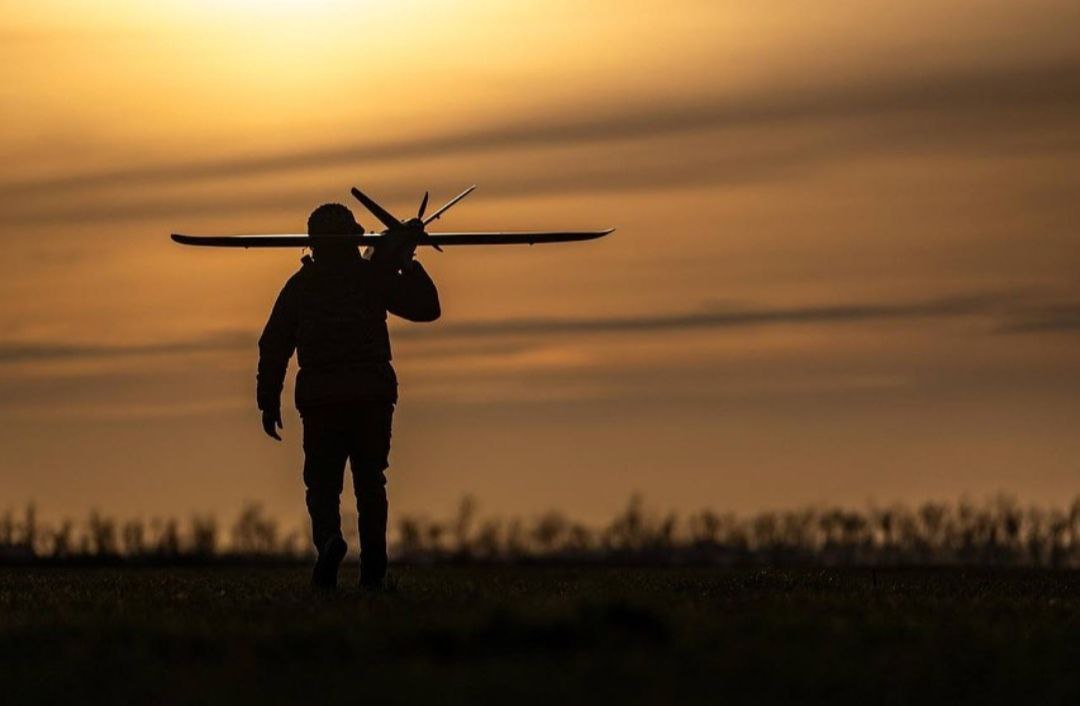 Ukrainian Leleka drone launch in Donetsk