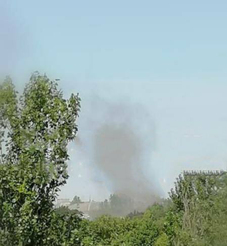 Powerful explosions heard in Kherson, smoke cloud seen