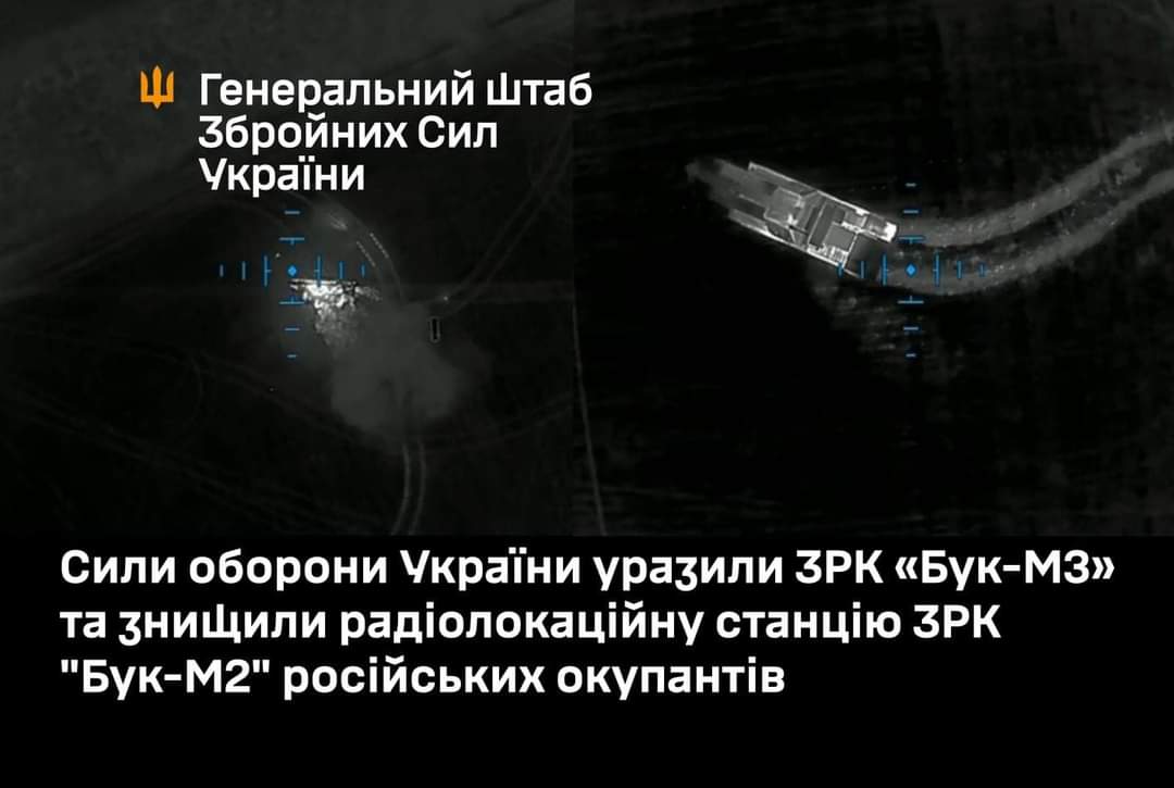Ukrainian forces destroy Russian Buk-M3 and Buk-M2 systems