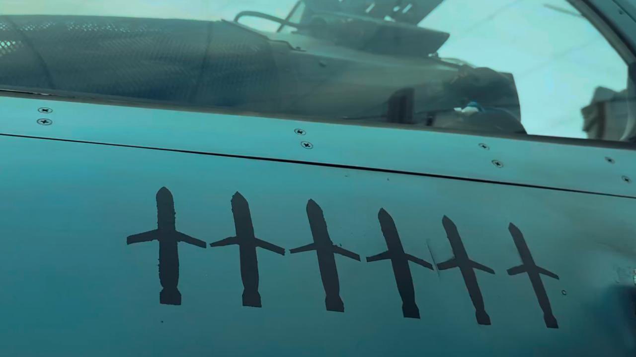Marks of downed Russian missiles on Ukrainian Mirage 2000