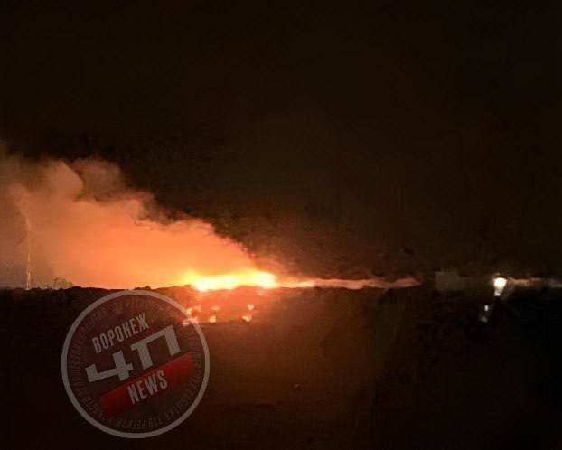 Voronezh airfield on fire last night, Russia. Let it burn.