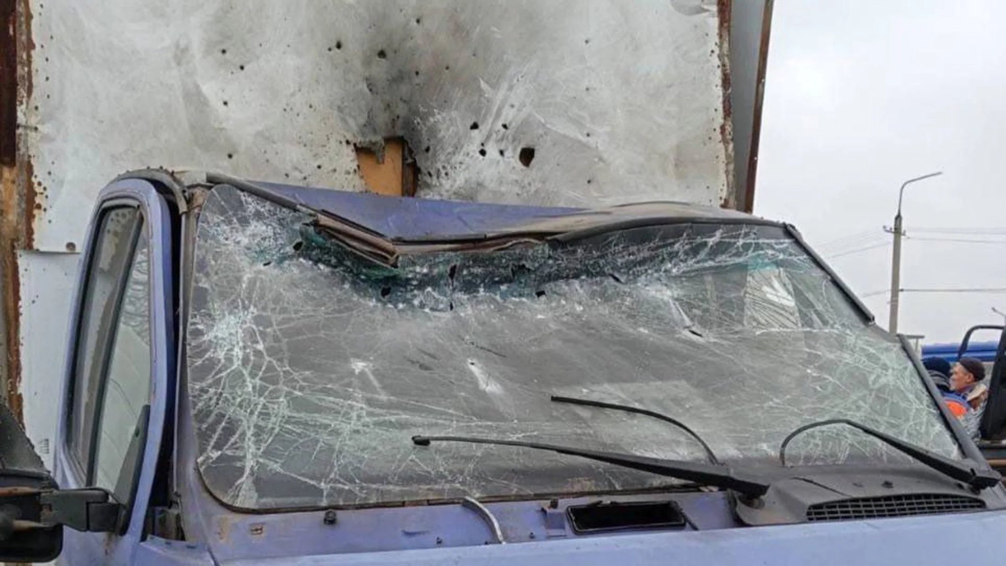 A Russian drone wounds a bread driver in Zaporizhzhia region