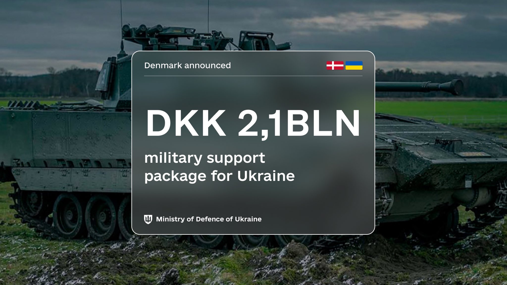 Denmark supports Ukraine with 2.1 billion kr and CV90