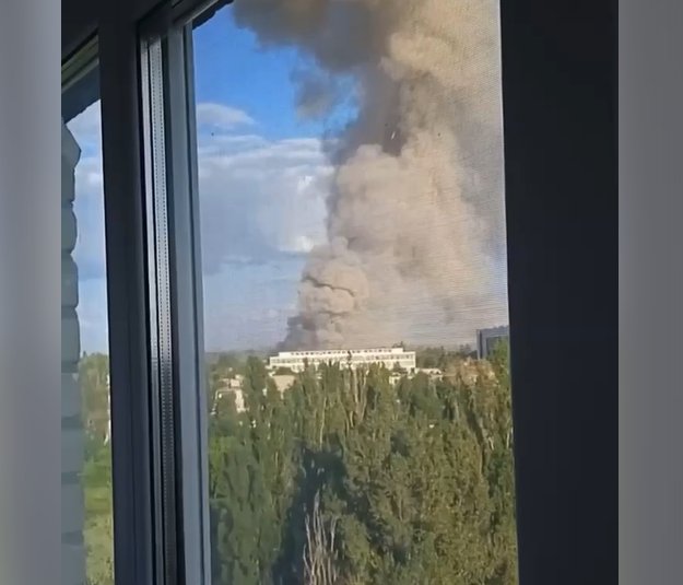 Explosion at ammunition depot in occupied Khruustalnyi