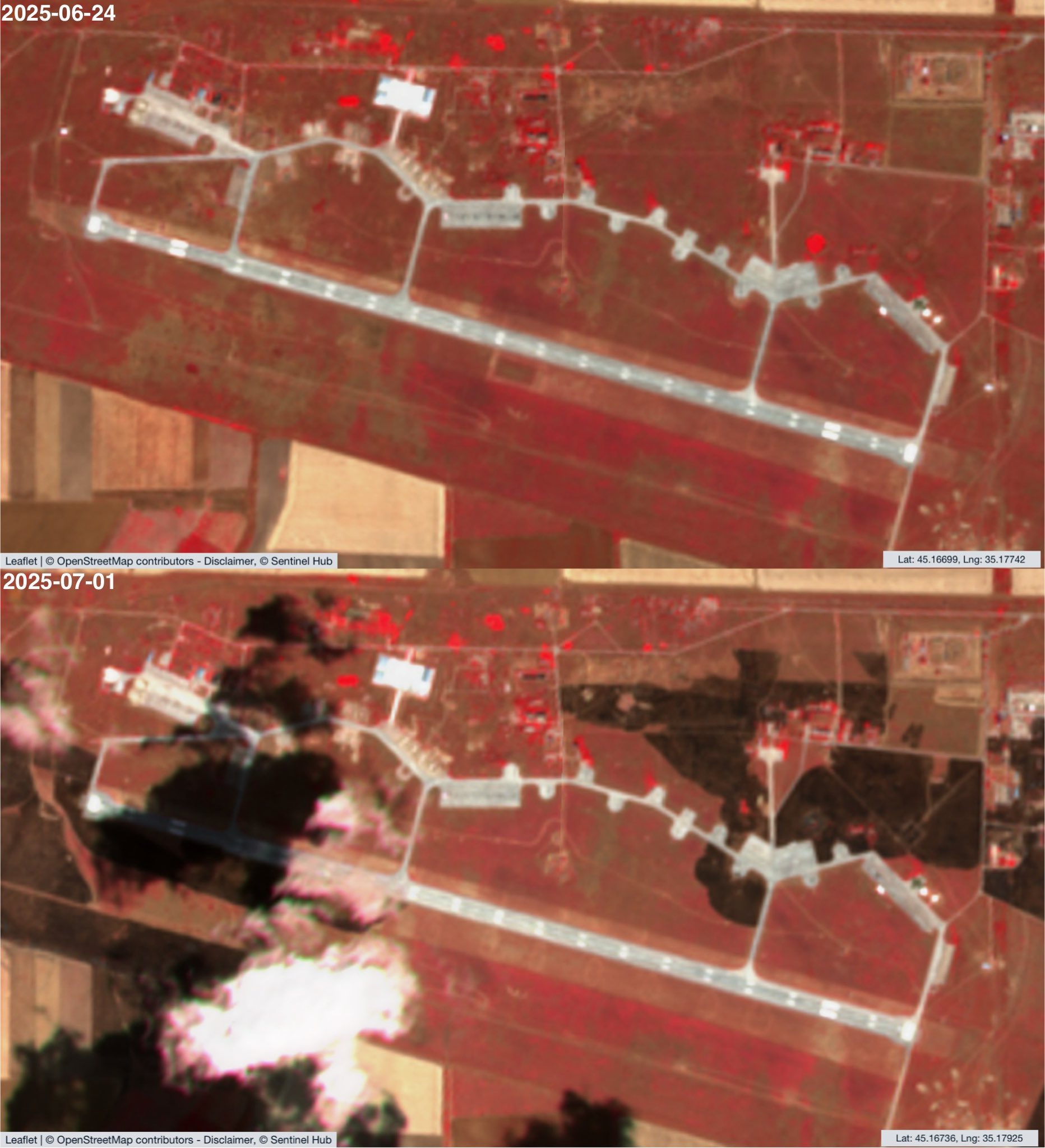 Damage at Kirovskiy Airbase in Crimea After Attack