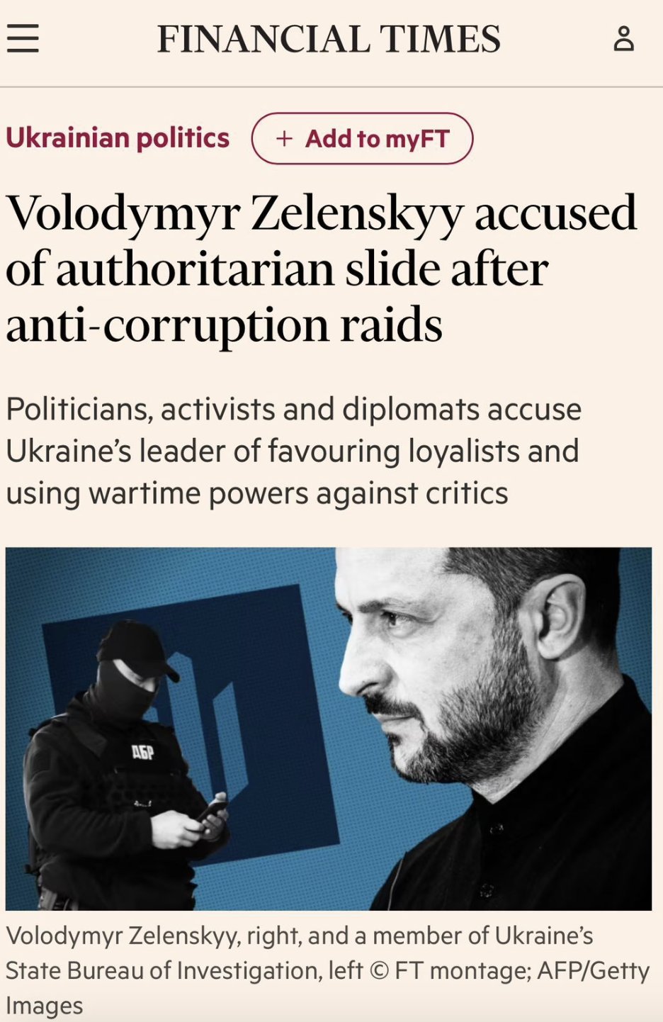 Financial Times congratulates Zelensky on cabinet formation