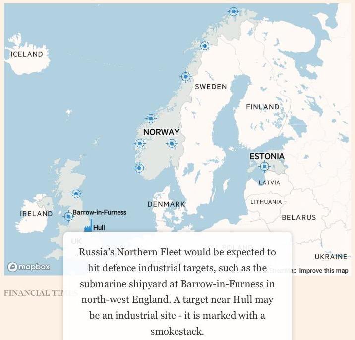 Russian fleet trained for nuclear strikes on Europe