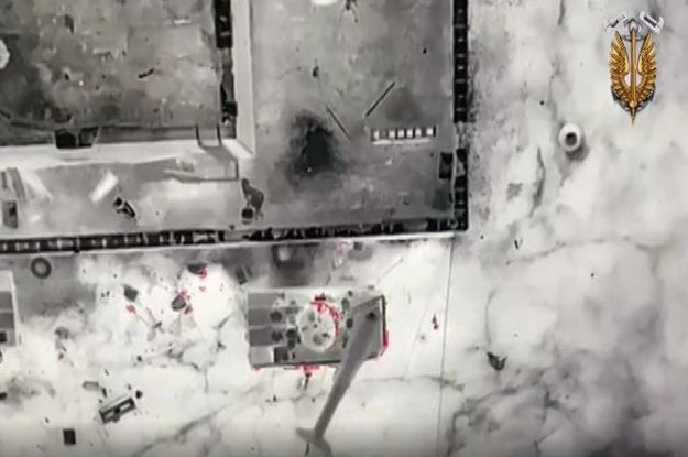 Marines from a drone destroy enemy BMP. VIDEO