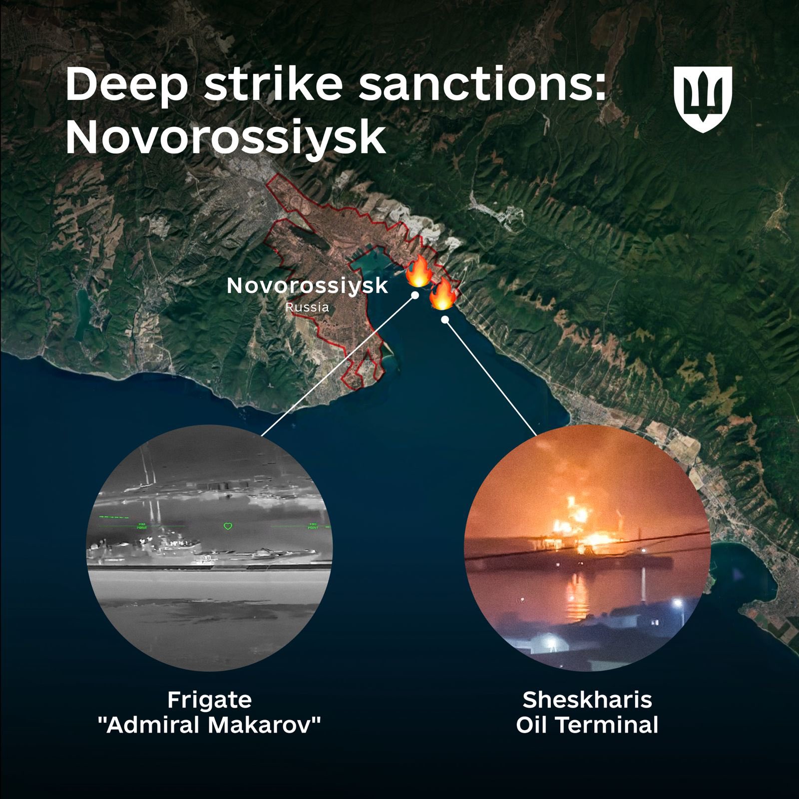 Ukraine Strikes Novorossiysk Port and Russian Frigate Admiral Makarov