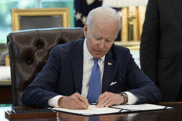 Biden delegated some powers to the U.S. Treasury and State Department
