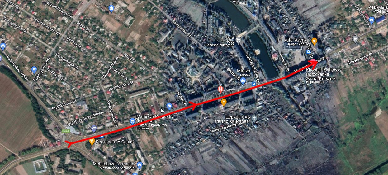 Drone footage of destroyed Borodyanka