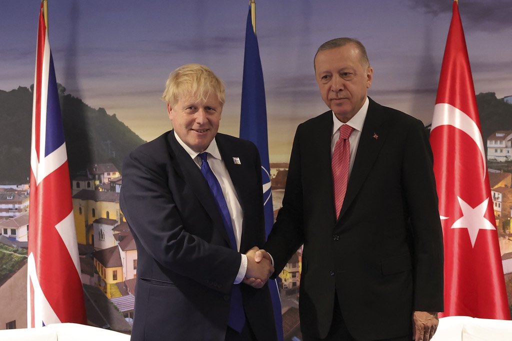 Boris Johnson thanks Erdogan for NATO veto lift and grain deal