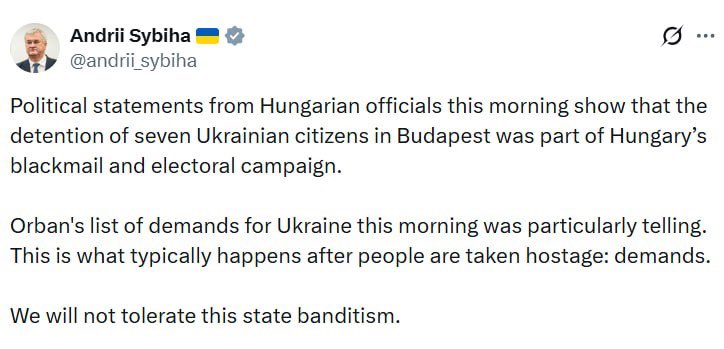 Ukraine Condemns Detention of Ukrainians in Hungary